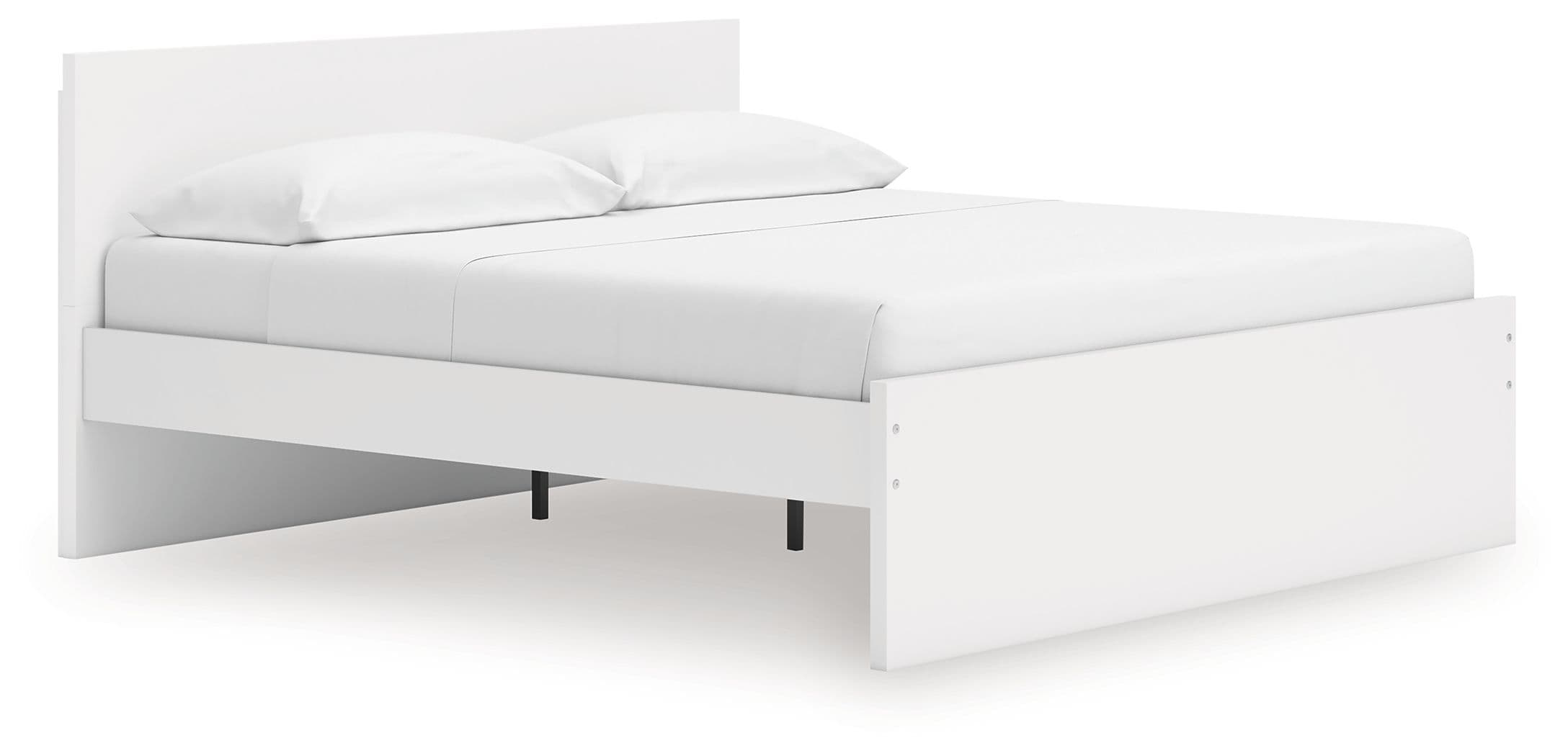 King Panel Platform Bed · White