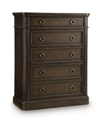 Wickenger - Five Drawer Chest - Dark Brown