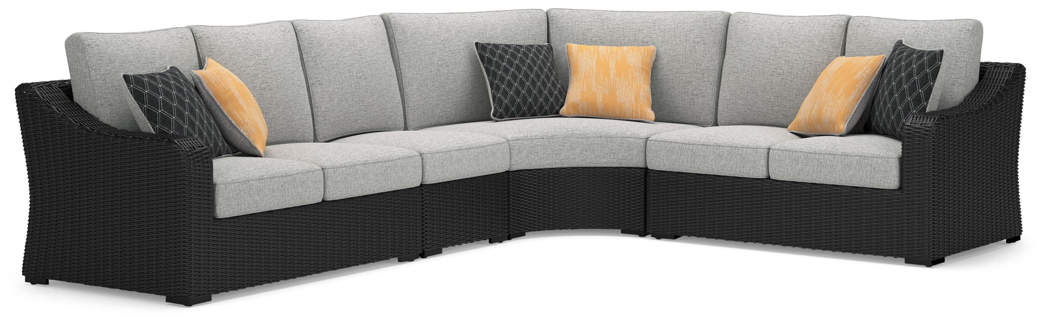 4-Piece Outdoor Sectional · Black
