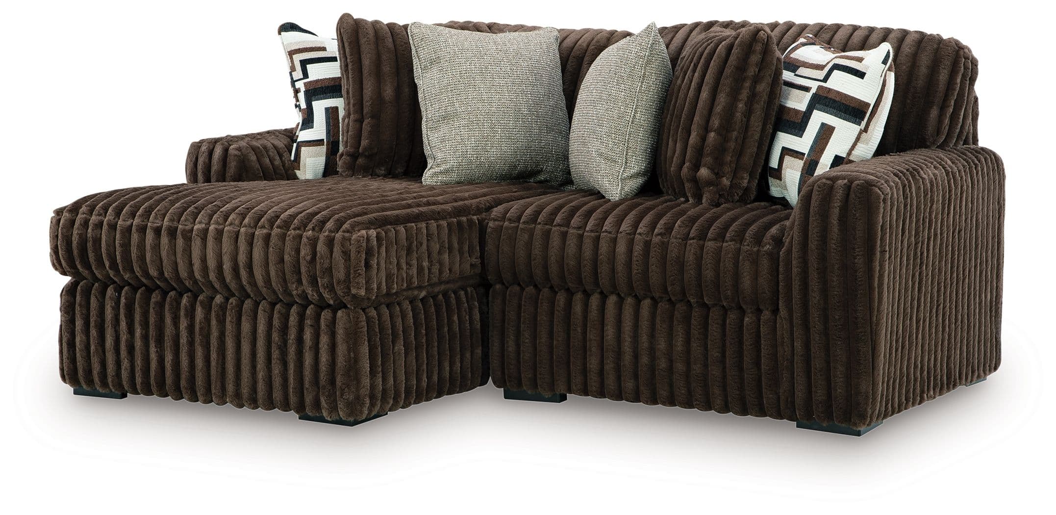 2-Piece Sectional With LAF Corner Chaise · Chocolate