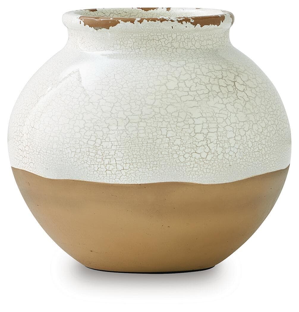 Vercott - Vase - 10" - Cream / Tan