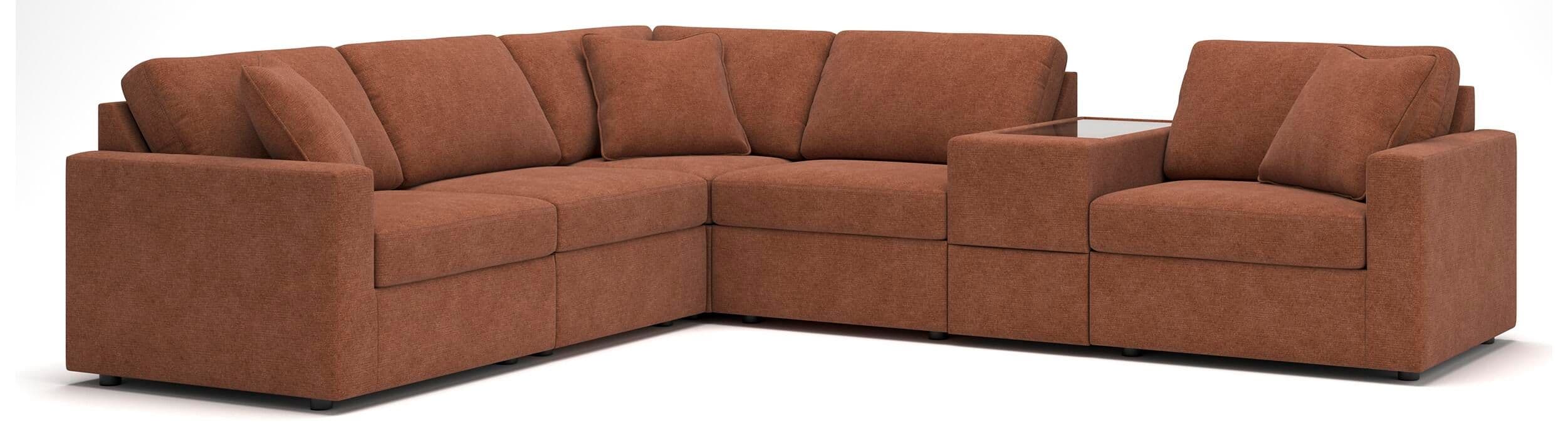 6-Piece Sectional With Storage Console