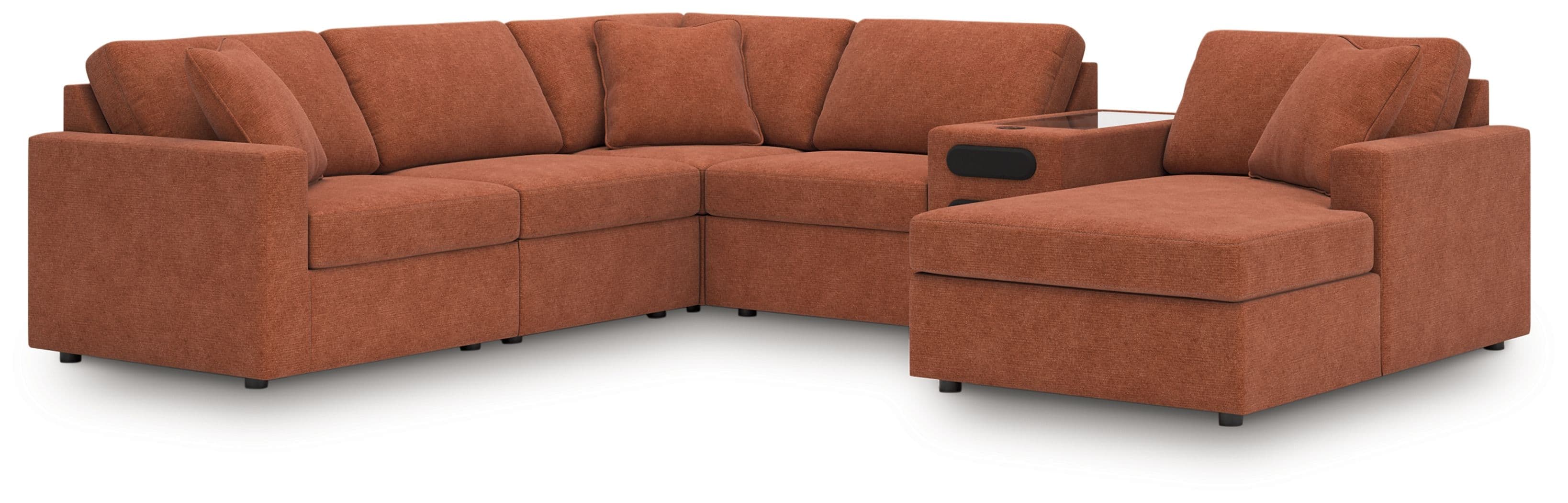 6-Piece Sectional With Audio System And Raf Corner Chaise