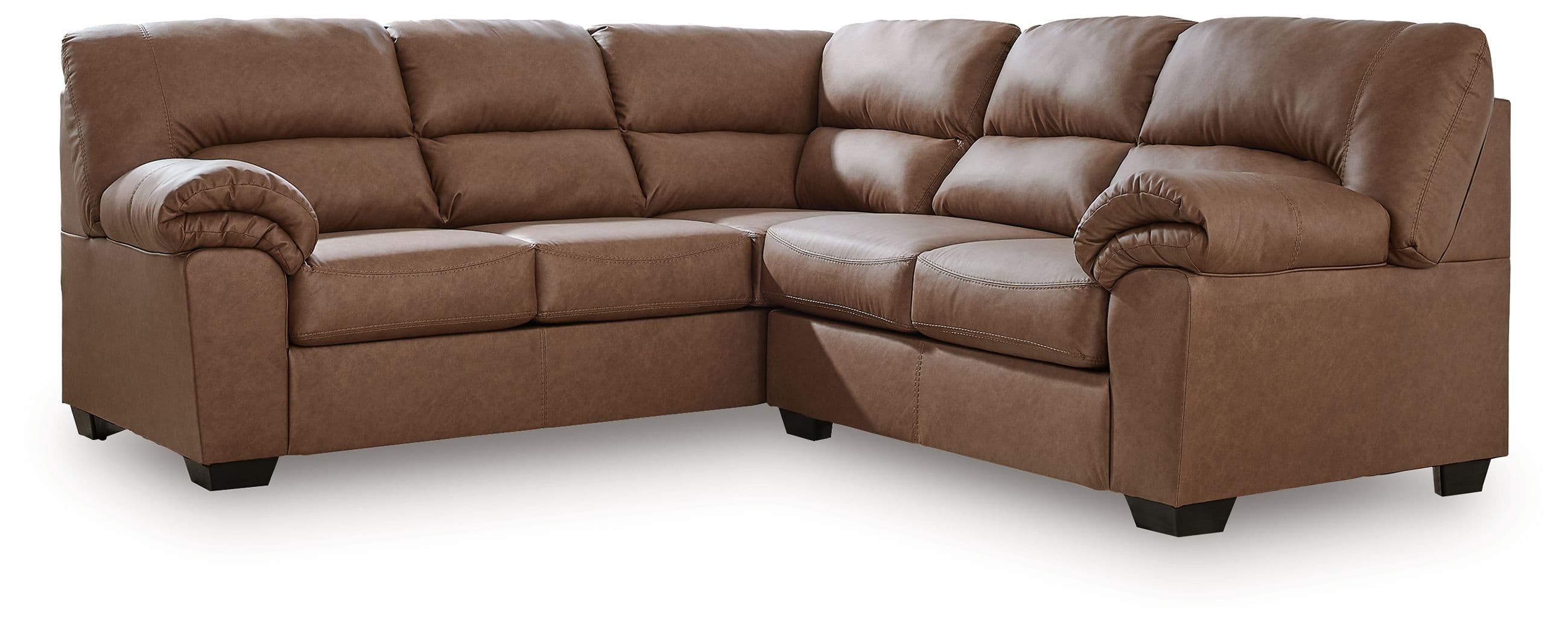 2-Piece Sectional With LAF Sofa With Corner Wedge · Caramel