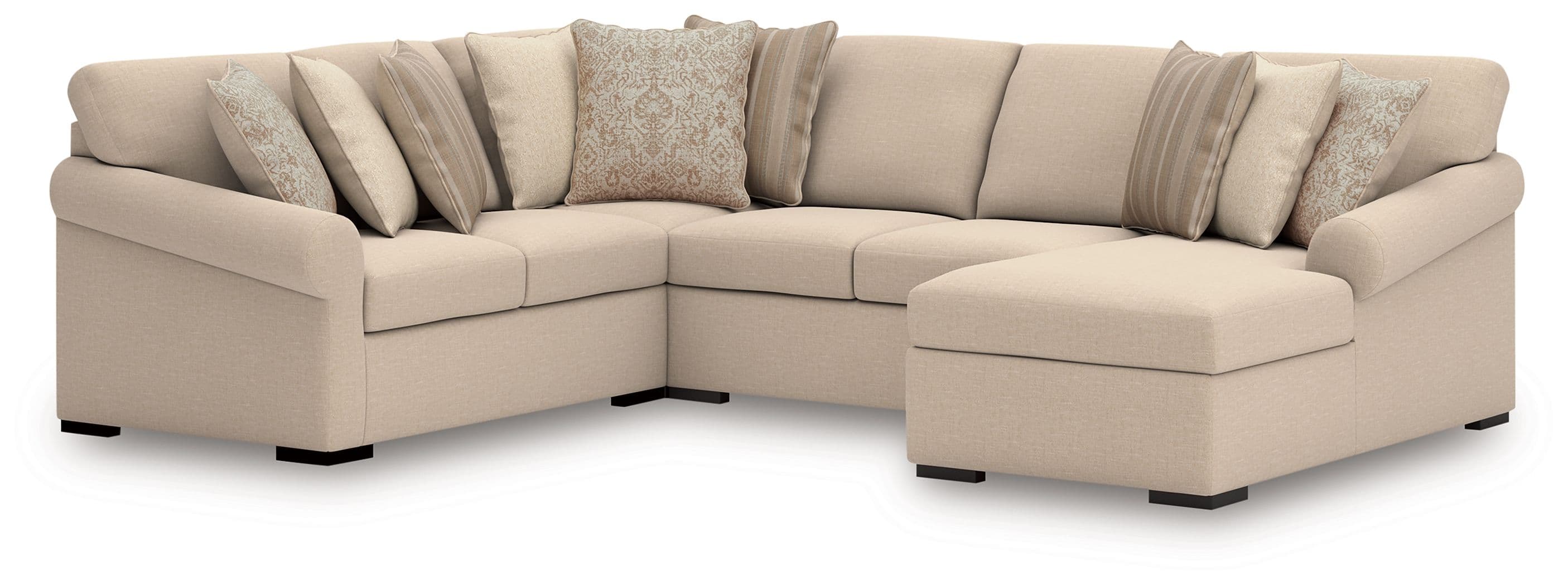 4-Piece Sectional With RAF Corner Chaise