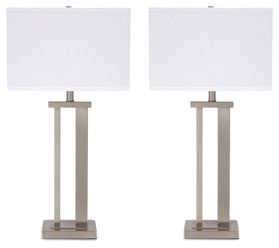 Aniela - Metal Table Lamp (Set of 2) - Silver Finish