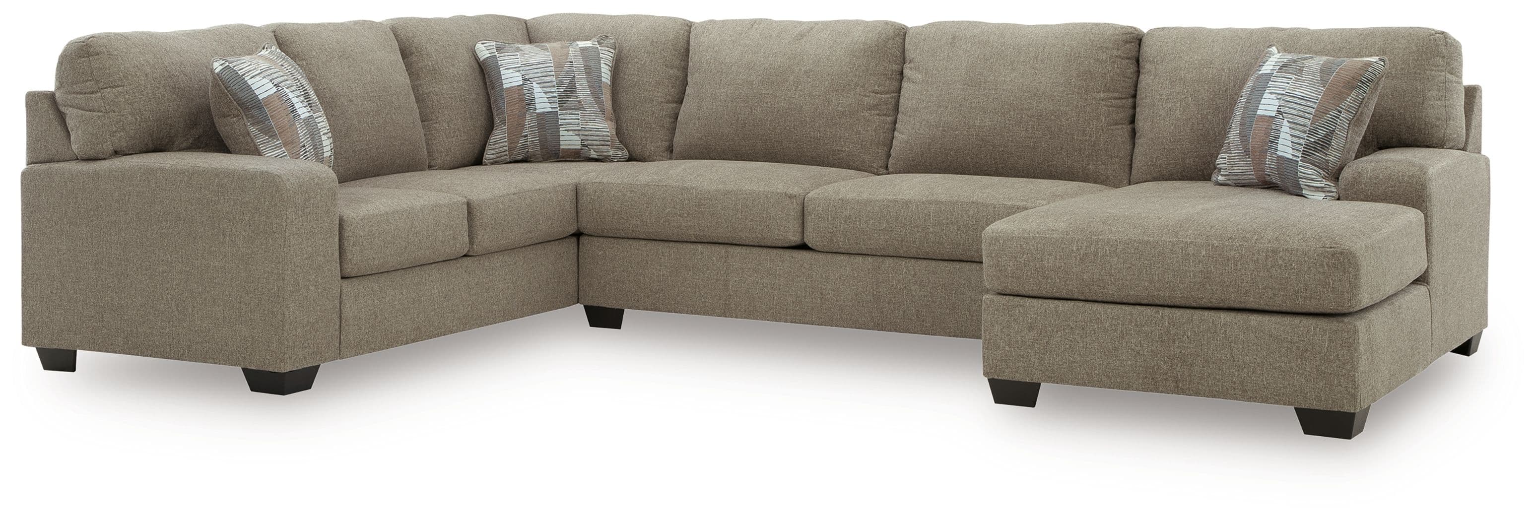 3-Piece Sleeper Sectional With RAF Corner Chaise And LAF Sofa