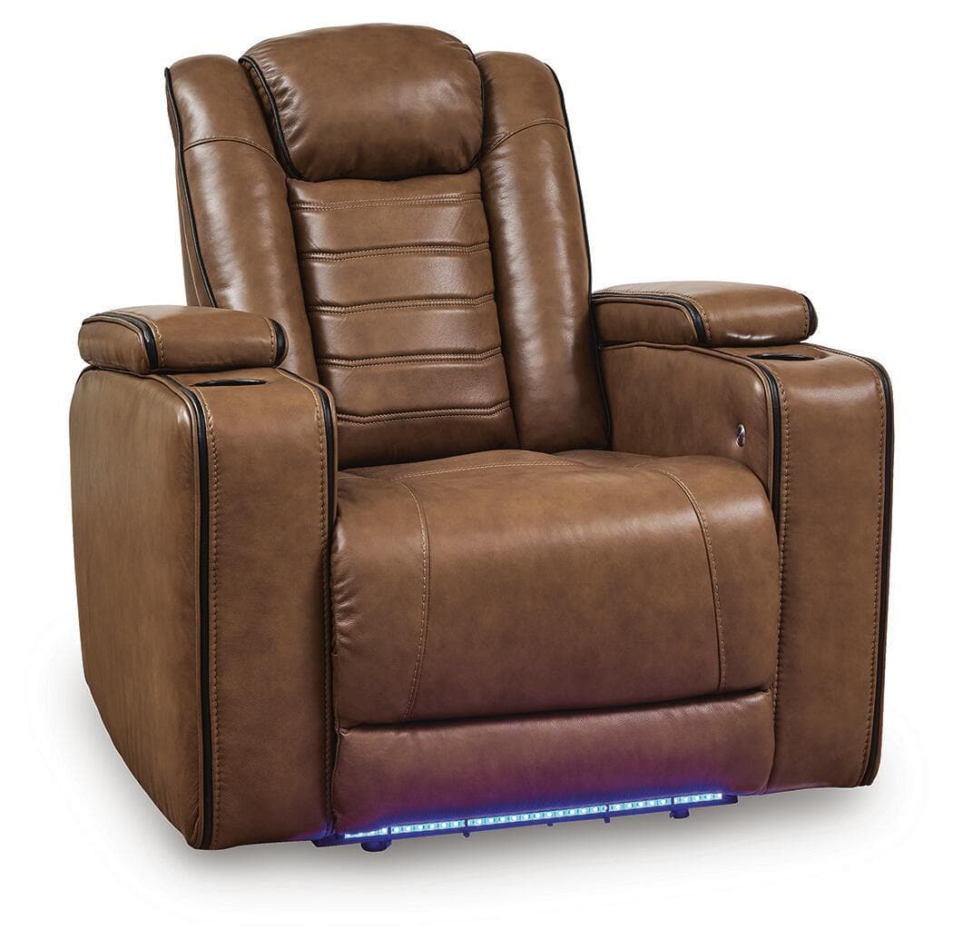 Gruaro - Power Recliner With Adjustable Headrest - Amber