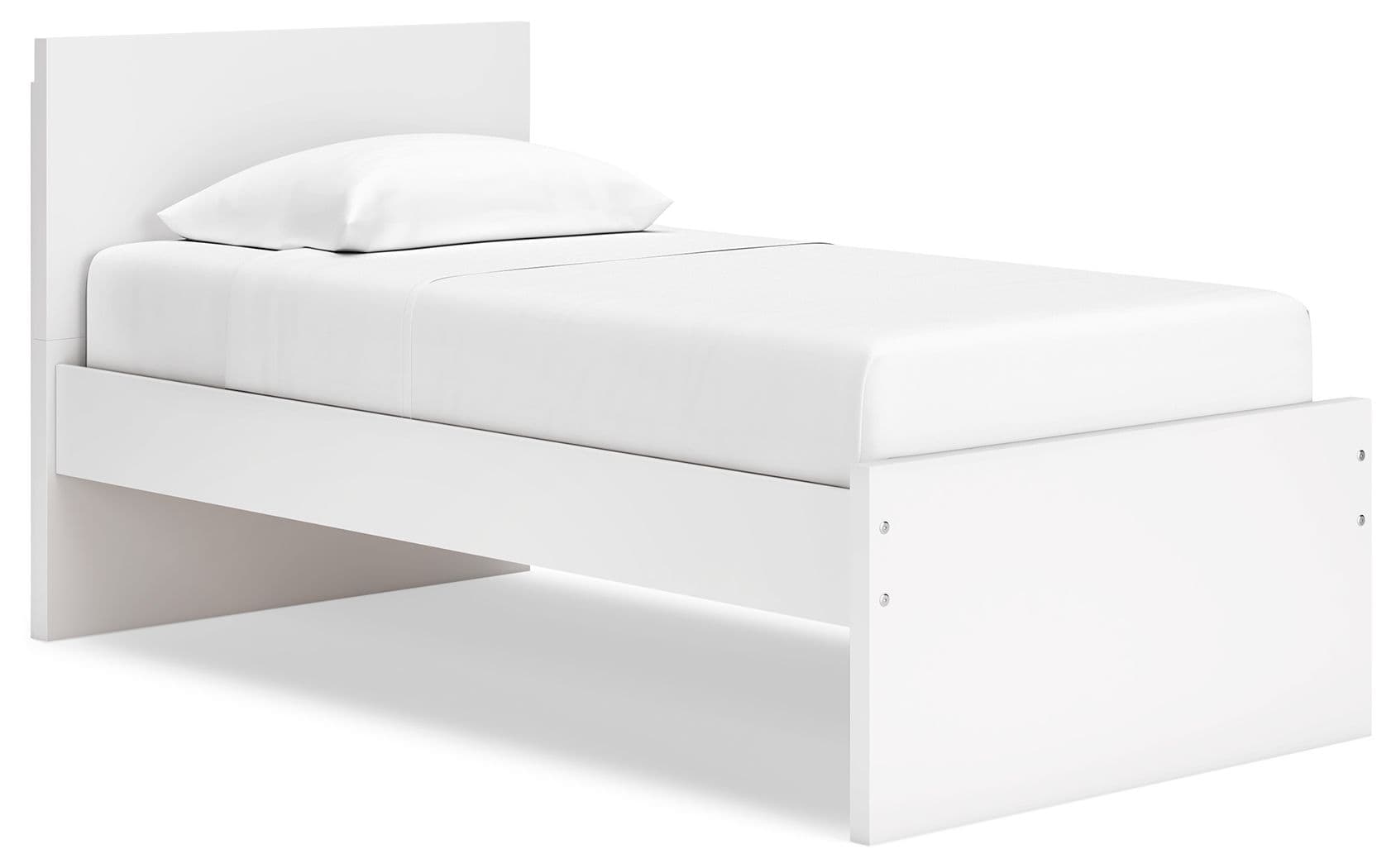 Twin Panel Platform Bed · White