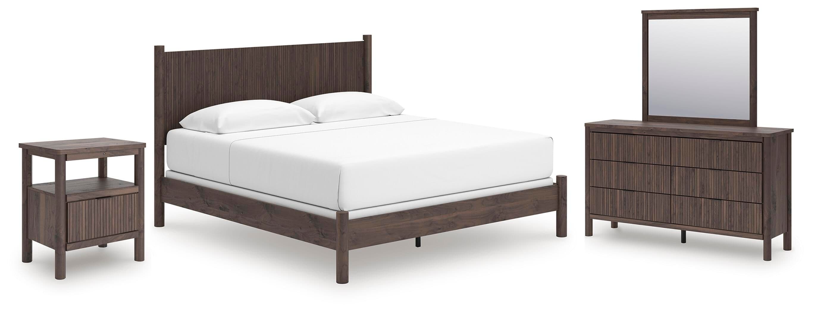 4 Pc. · King Panel Bed, Dresser, Mirror And Nightstand