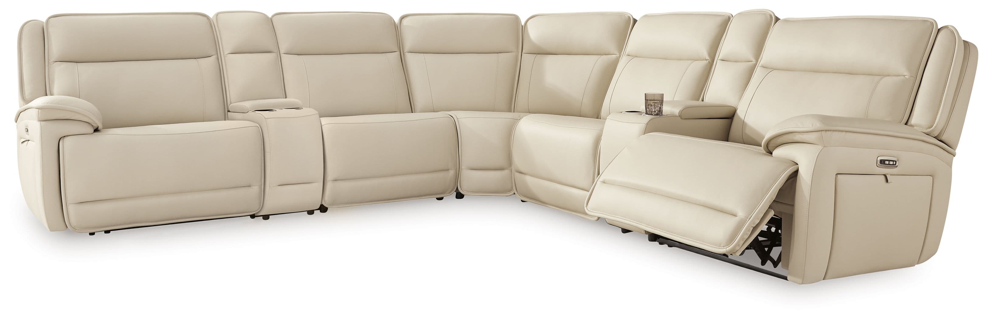 7-Piece Power Reclining Sectional With 2 Consoles