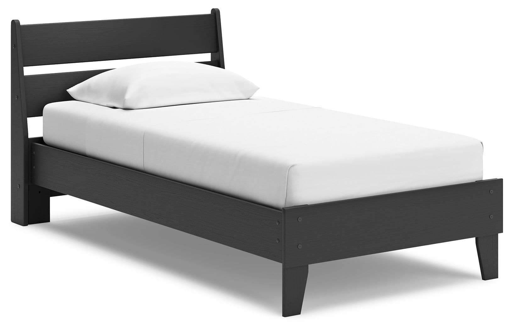 Twin Panel Platform Bed · Black