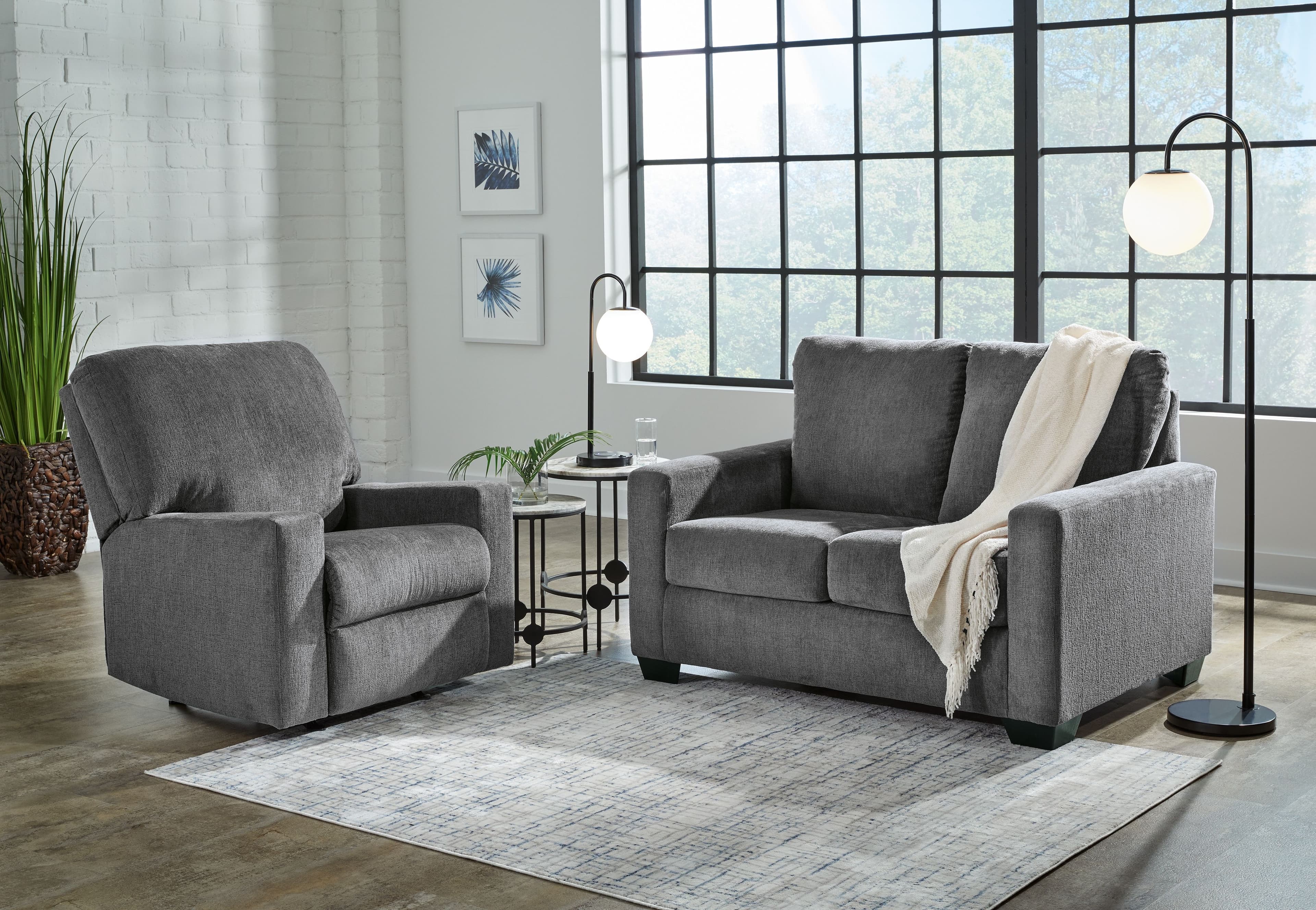 Twin Sofa Sleeper, Rocker Recliner · Pewter