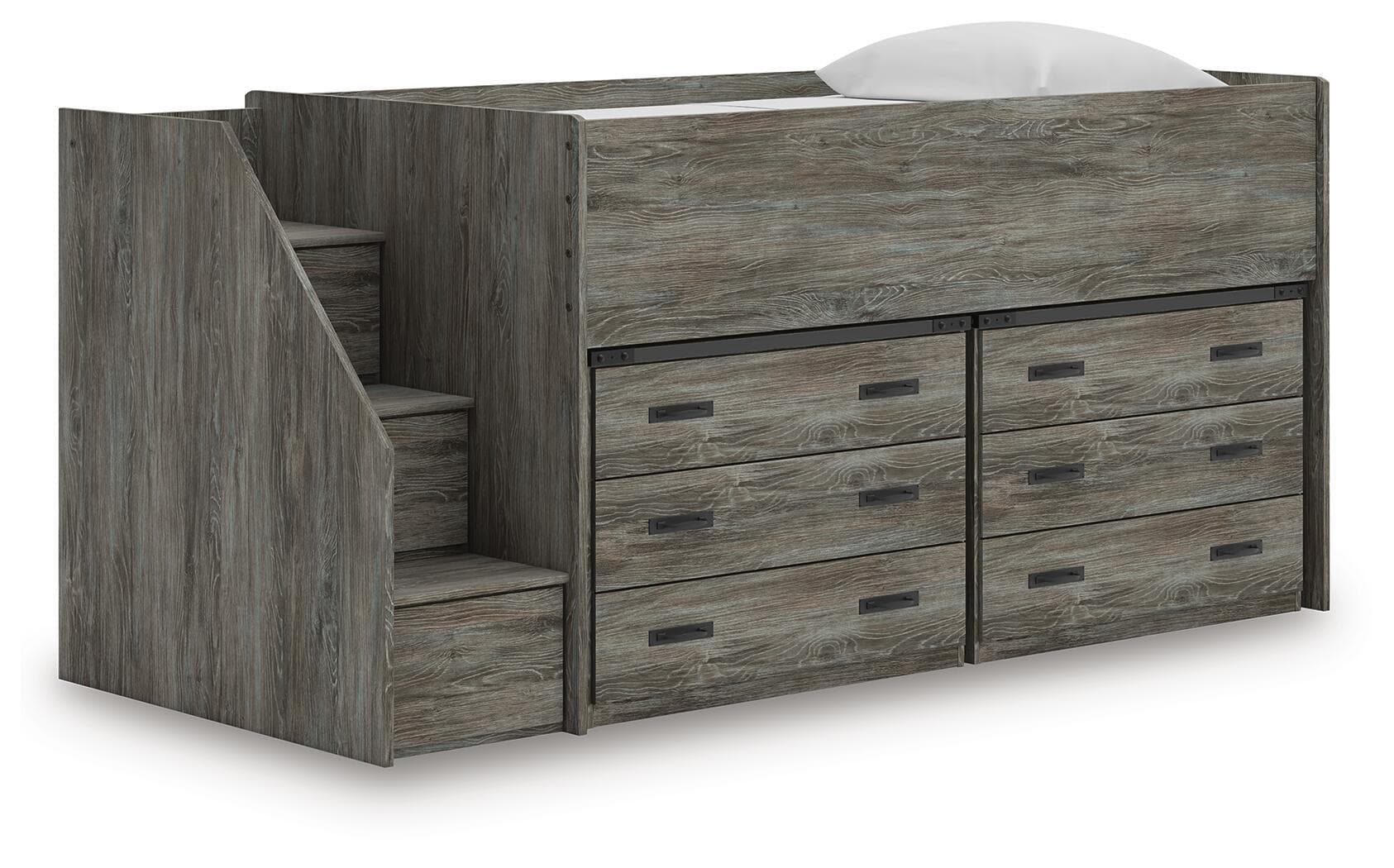 Twin Loft Bed With 2 Drawer Storages