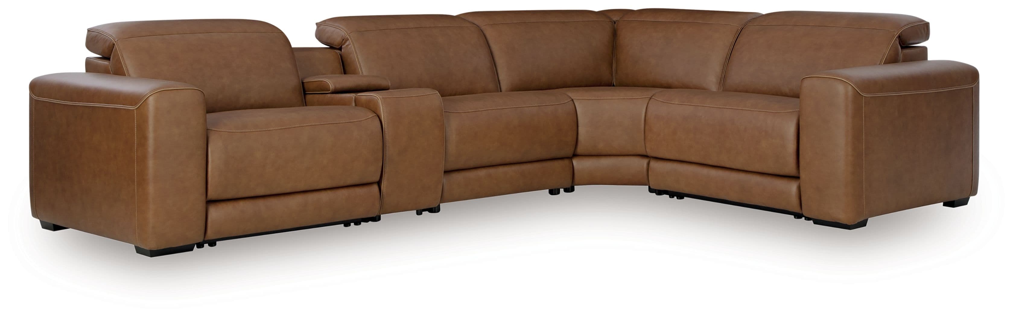 5-Piece Power Reclining Sectional With Console