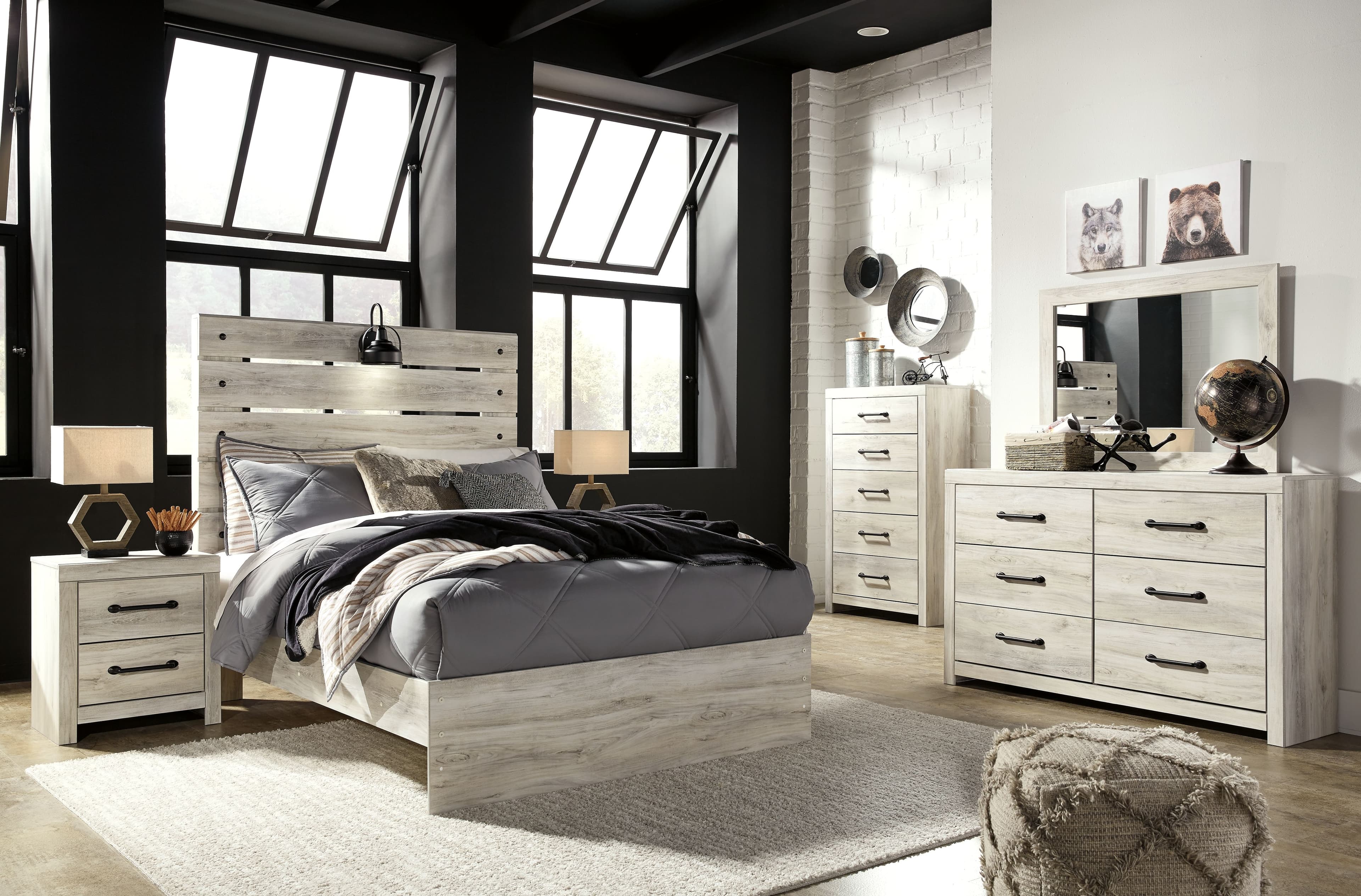 6 Pc. · Dresser, Mirror, Chest, Full Panel Bed