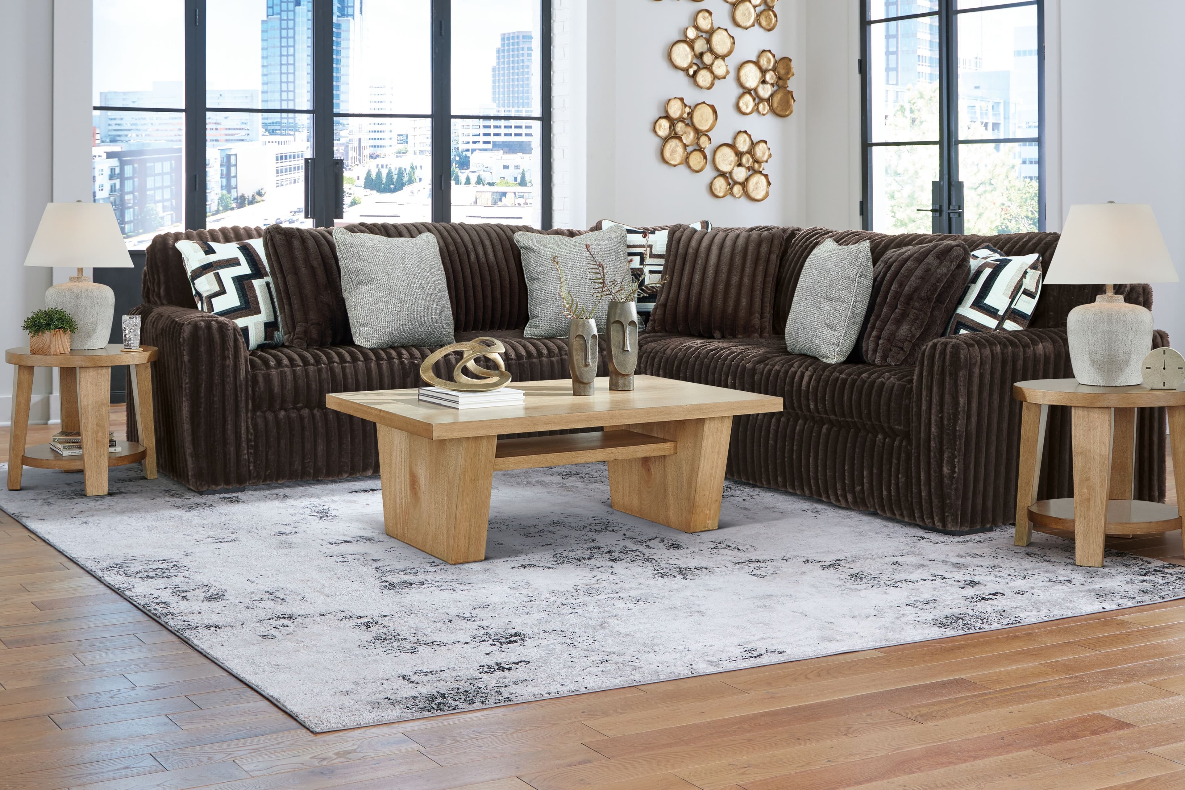 3-Piece Sectional · Chocolate