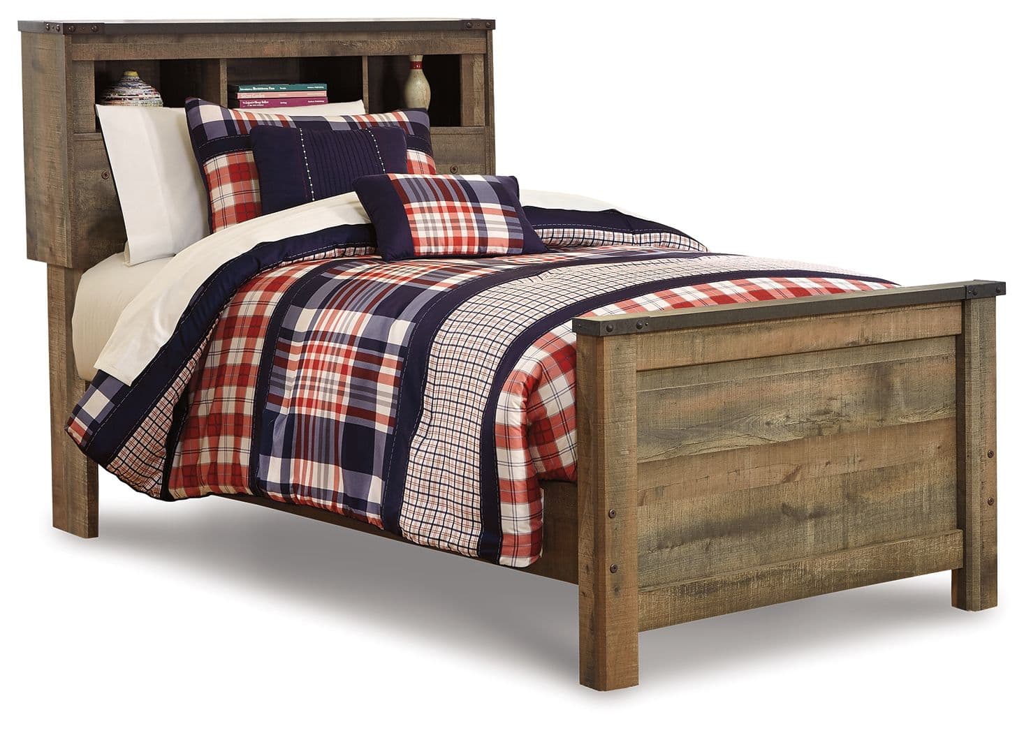 Trinell - Twin Bookcase Bed - Brown