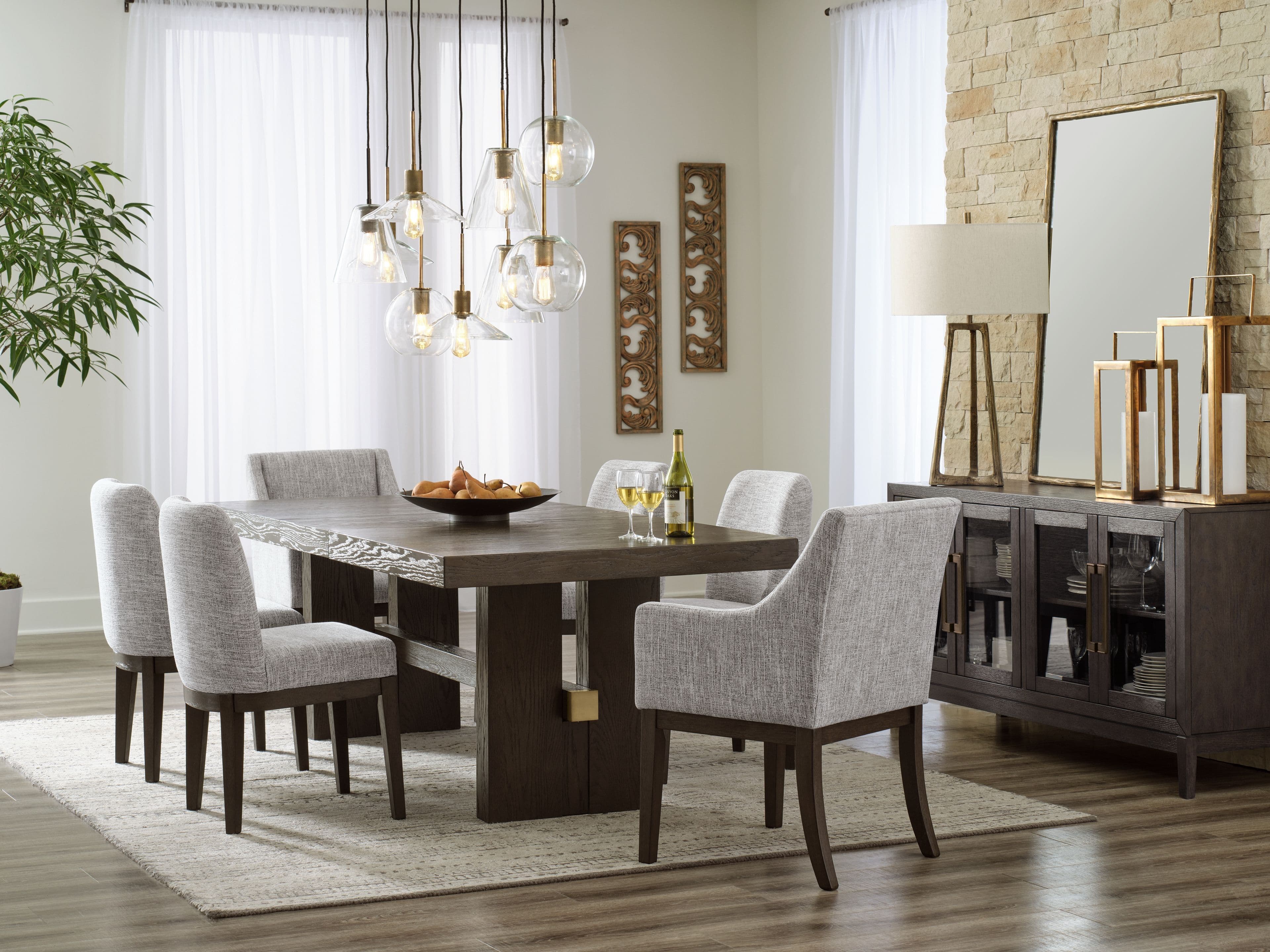10 Pc. · Dining Room Extension Table, 6 Side Chairs, 2 Arm Chairs, Server