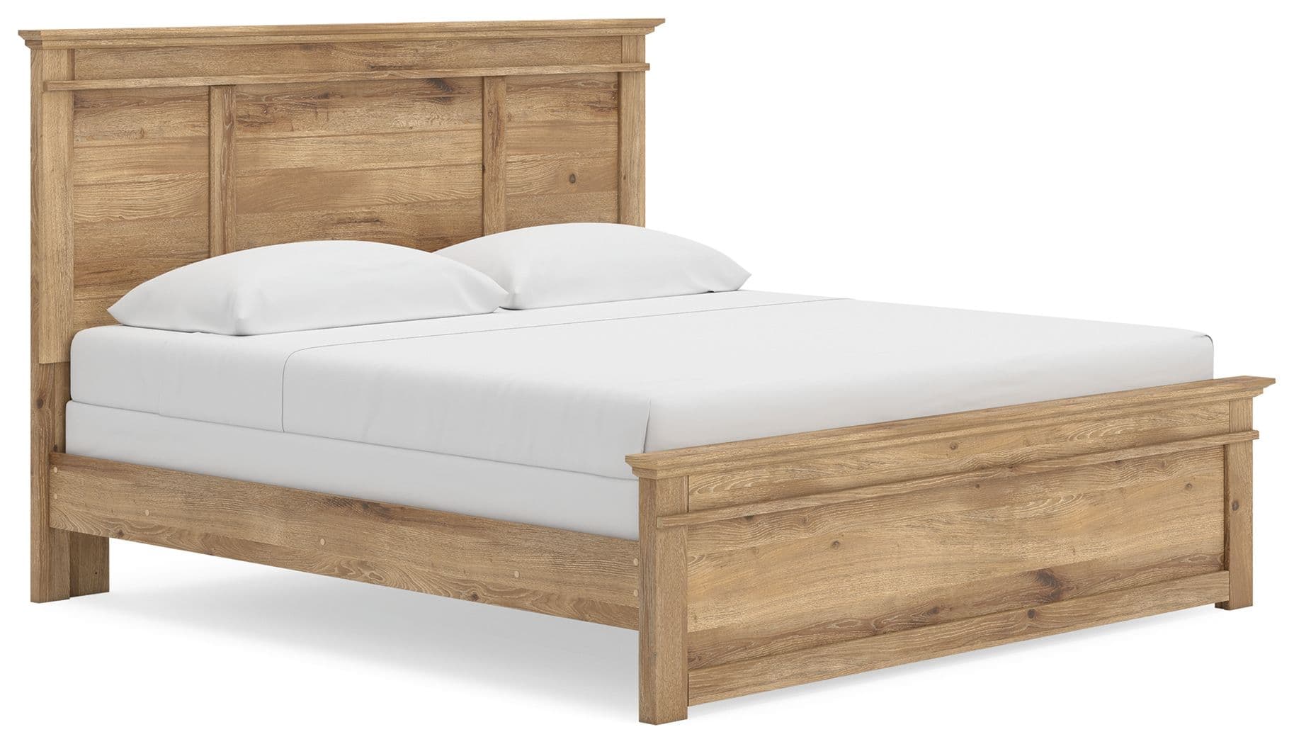 King Panel Bed · Tan