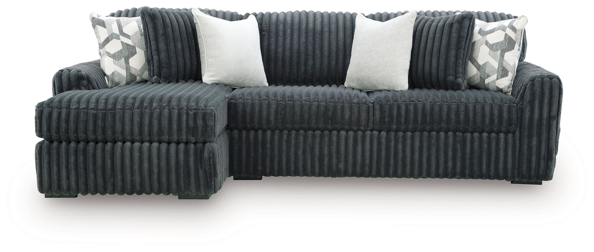2-Piece Sectional Sofa With LAF Corner Chaise · Gunmetal