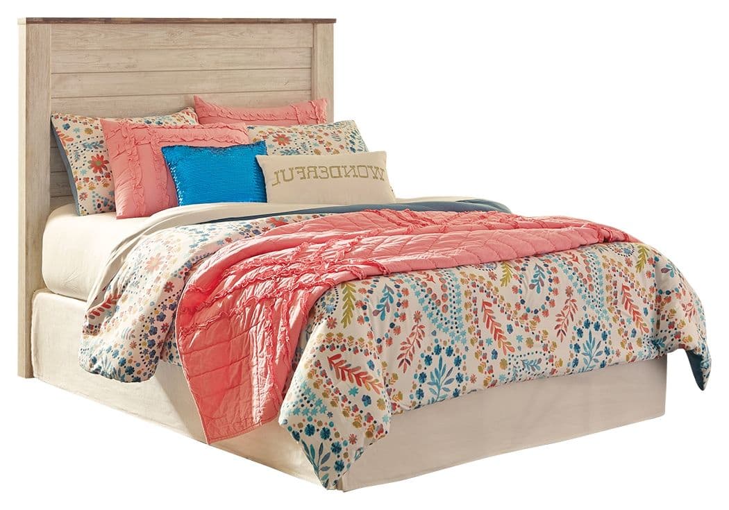 Willowton - Full Panel Headboard - Whitewash