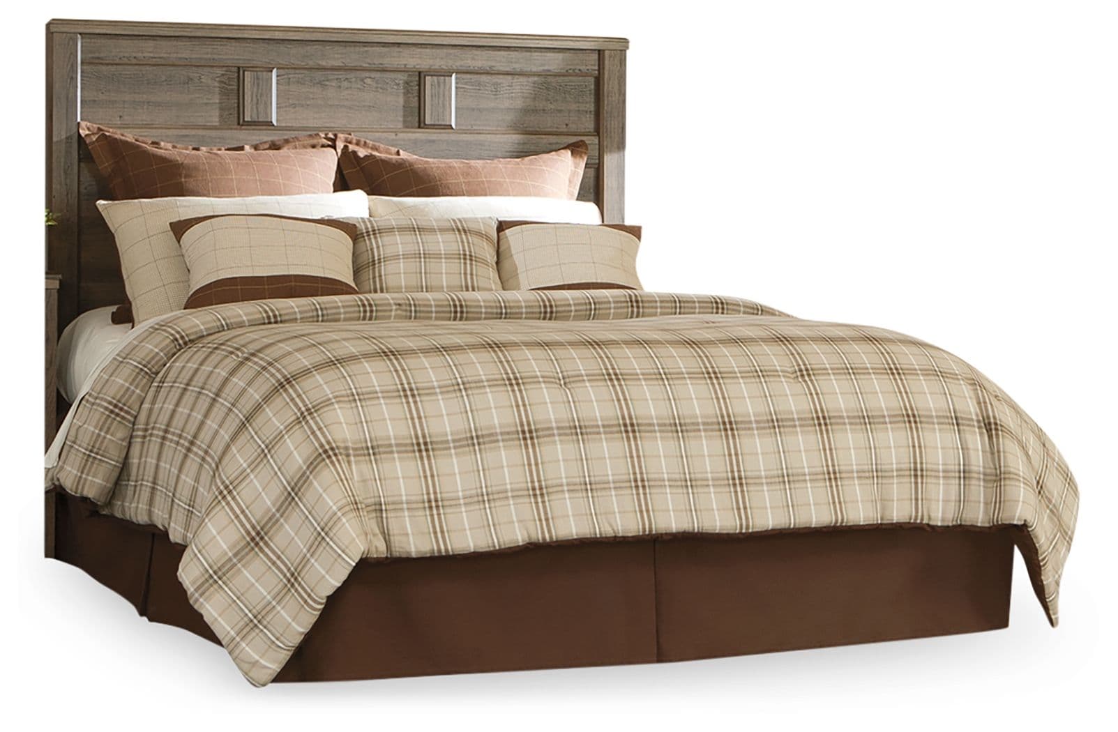 Juararo - Queen Panel Headboard - Dark Brown