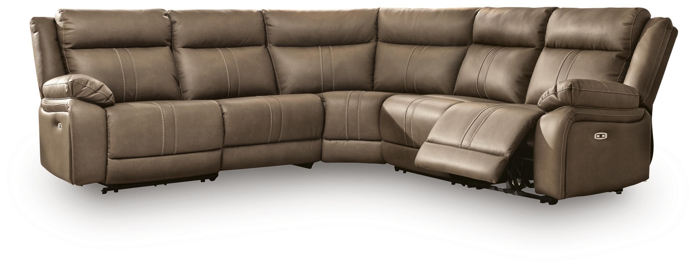 5-Piece Power Reclining Sectional With 2 Armless Chairs