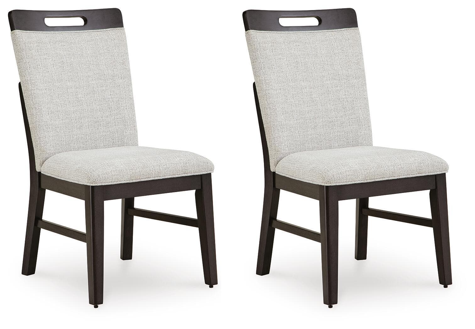 Neymorton - Dining Upholstered Side Chair (Set of 2) - Light Gray / Brown
