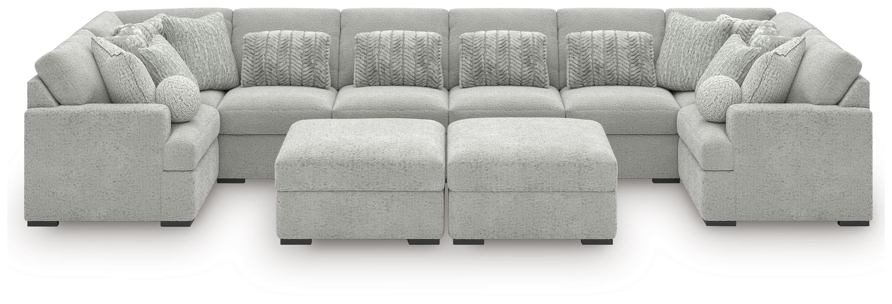 10-Piece Sectional With 2 Oversized Ottomans
