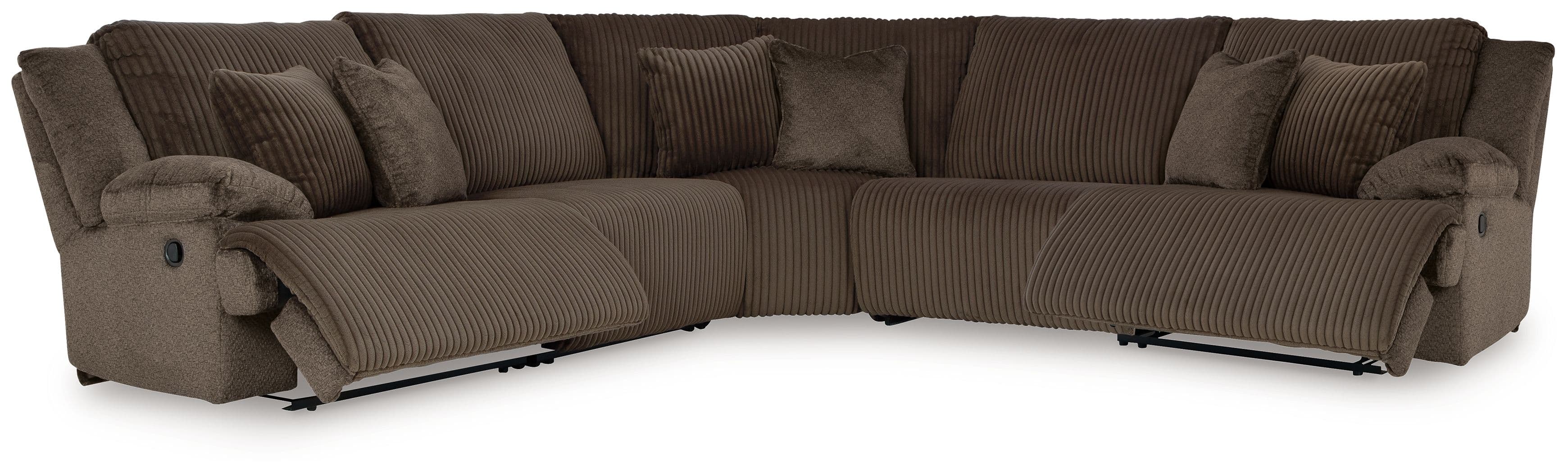5-Piece Reclining Sectional · Chocolate