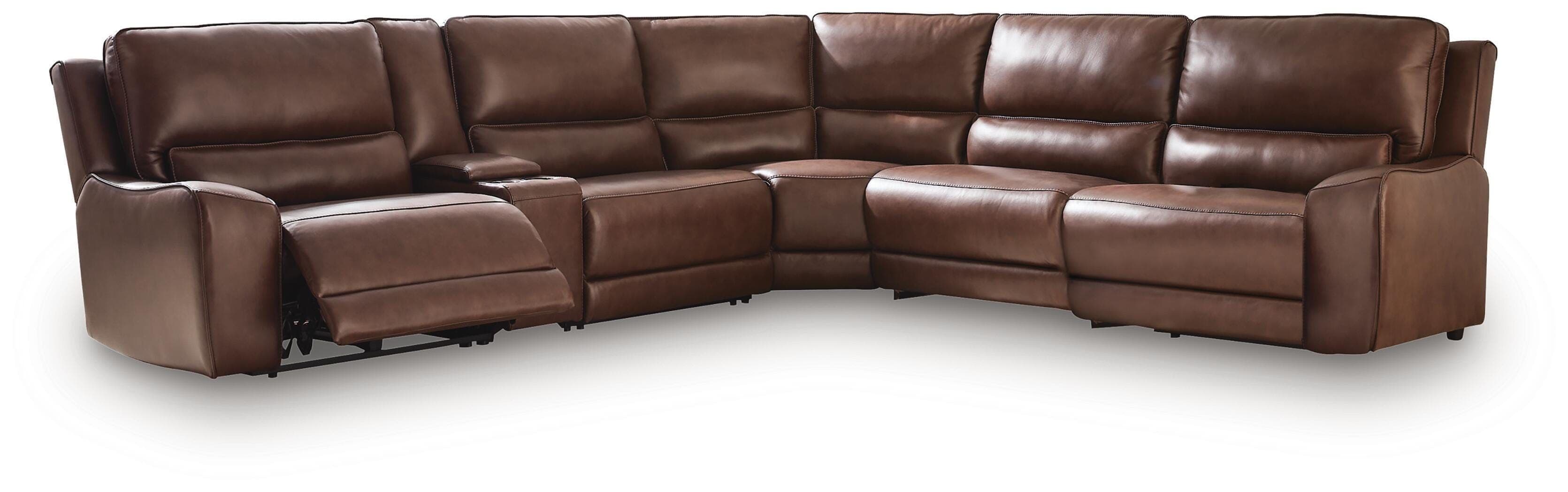 6-Piece Power Reclining Sectional With 2 Armless Chairs And Storage Console · Canyon