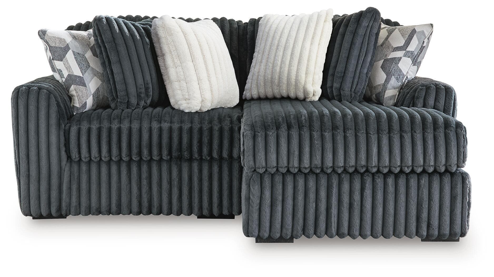 2-Piece Sectional With RAF Corner Chaise · Gunmetal
