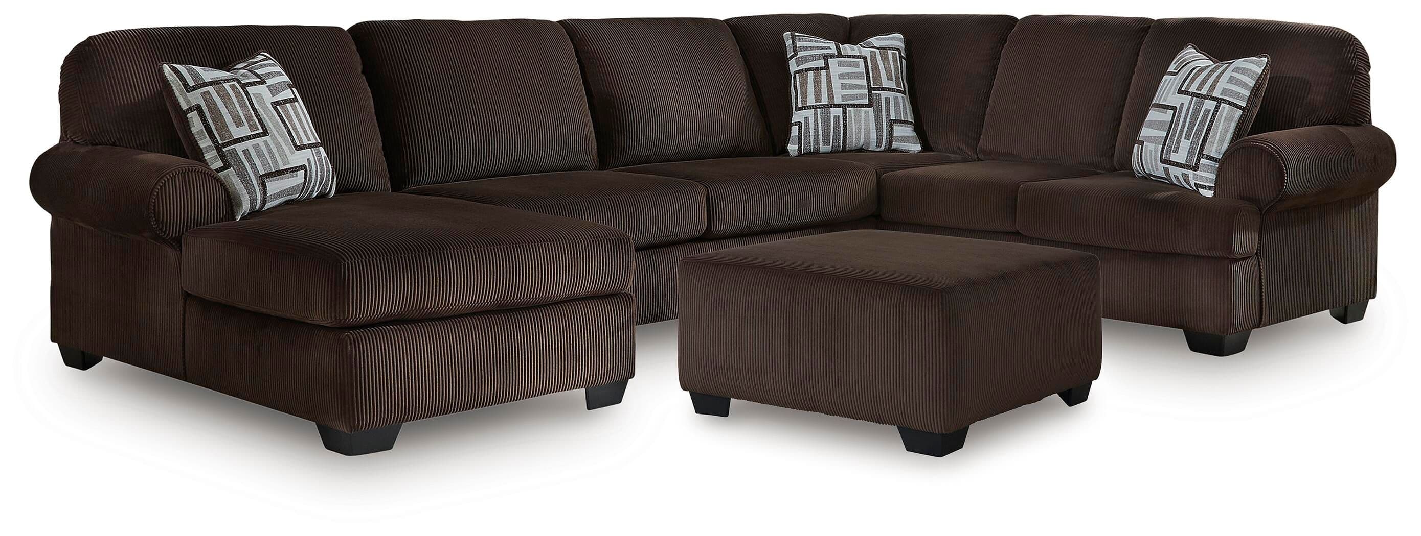 3-Piece Sectional With LAF Corner Chaise And Ottoman