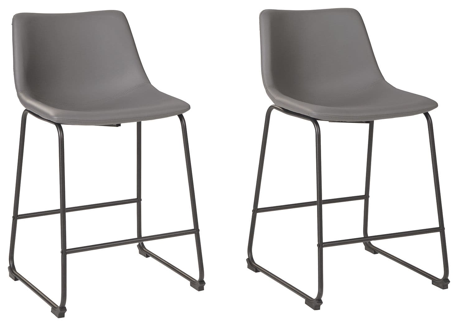Upholstered Barstool (Set of 2) · Gray