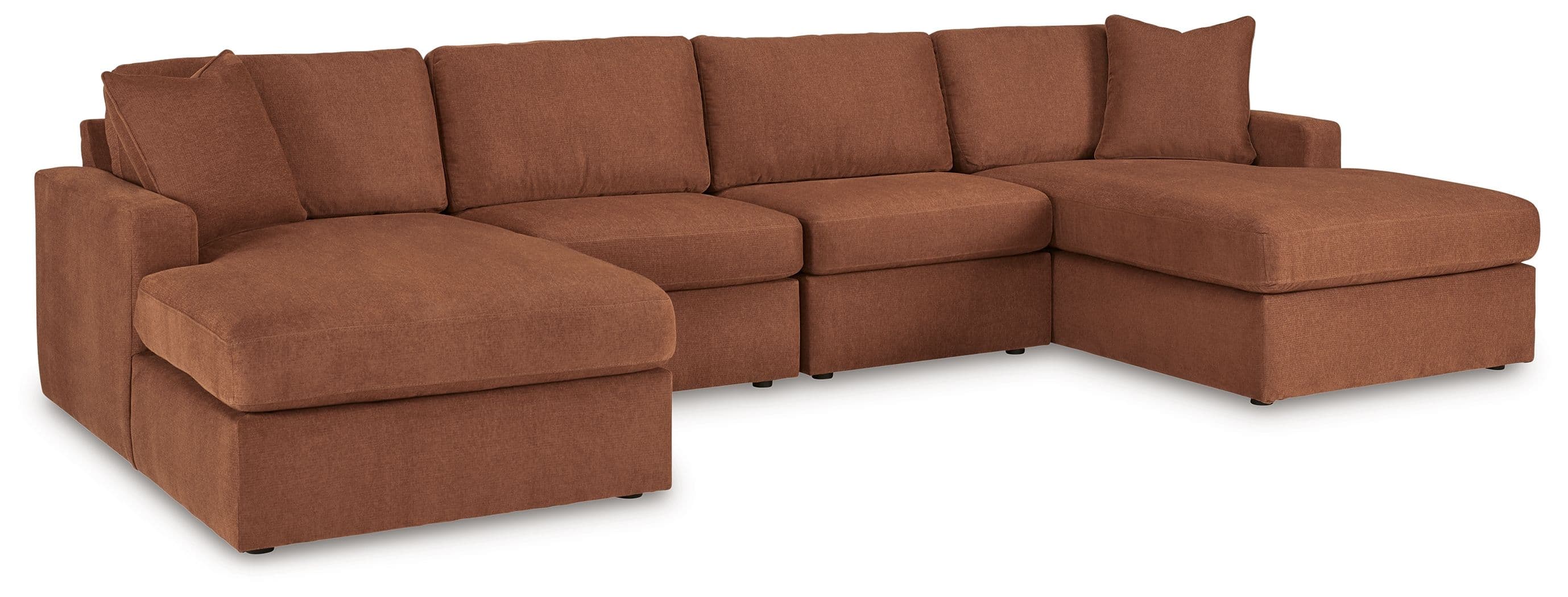 4-Piece Sectional With Laf And Raf Corner Chaises