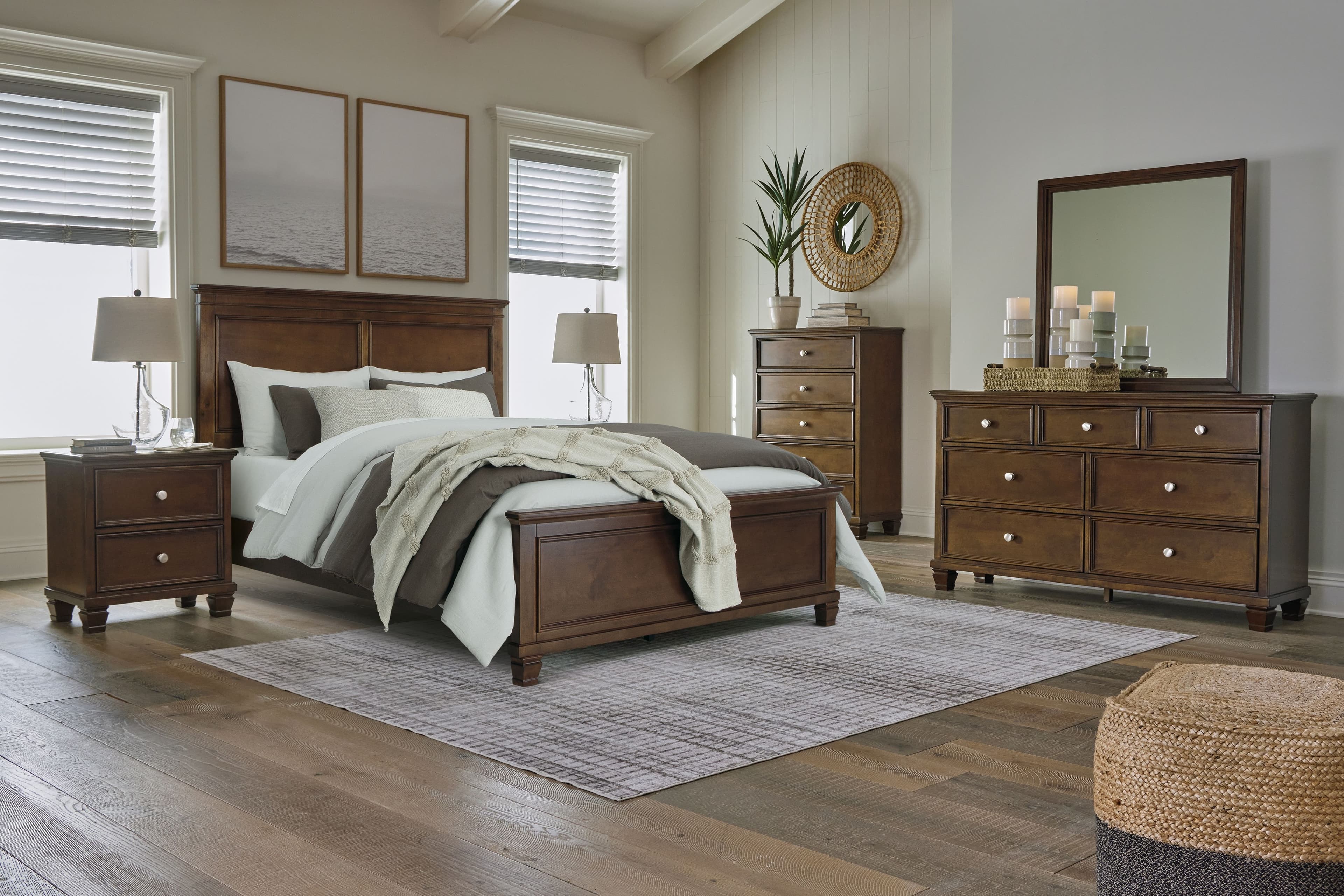 8 Pc. · Dresser, Mirror, Chest, Queen Panel Bed, 2 Nightstands