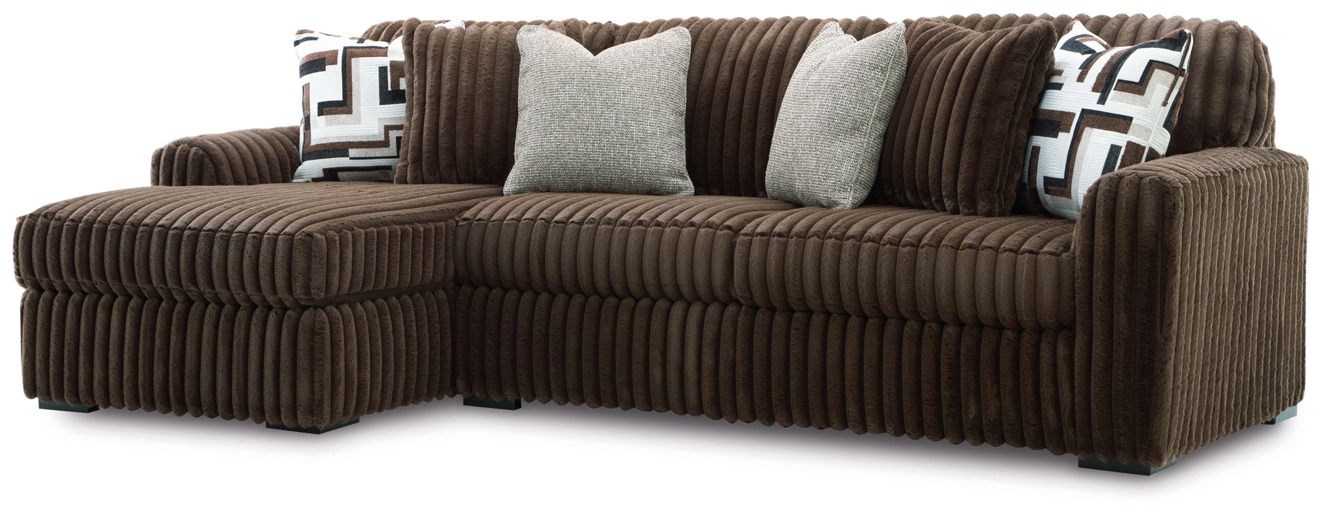2-Piece Sectional Sofa With LAF Corner Chaise · Chocolate