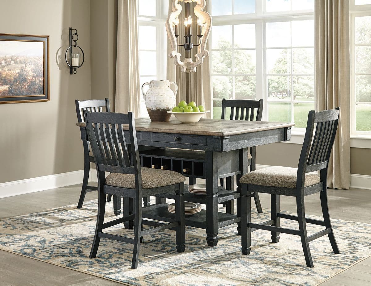 5 Pc. · Counter Table, 4 Barstools