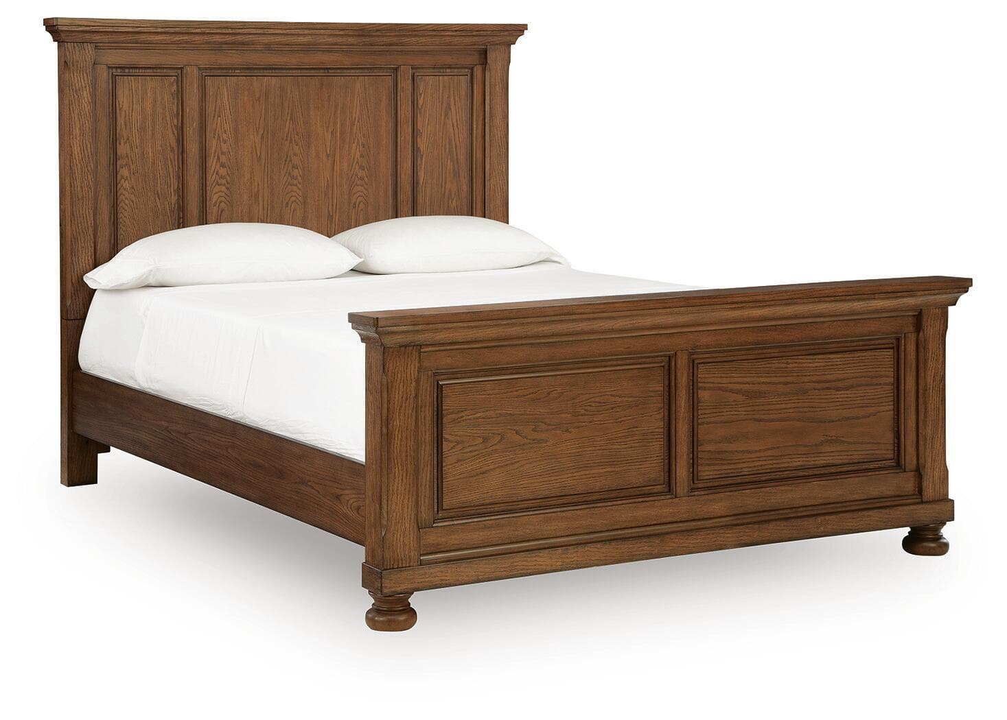 Zackaryn - Queen Panel Bed - Warm Brown