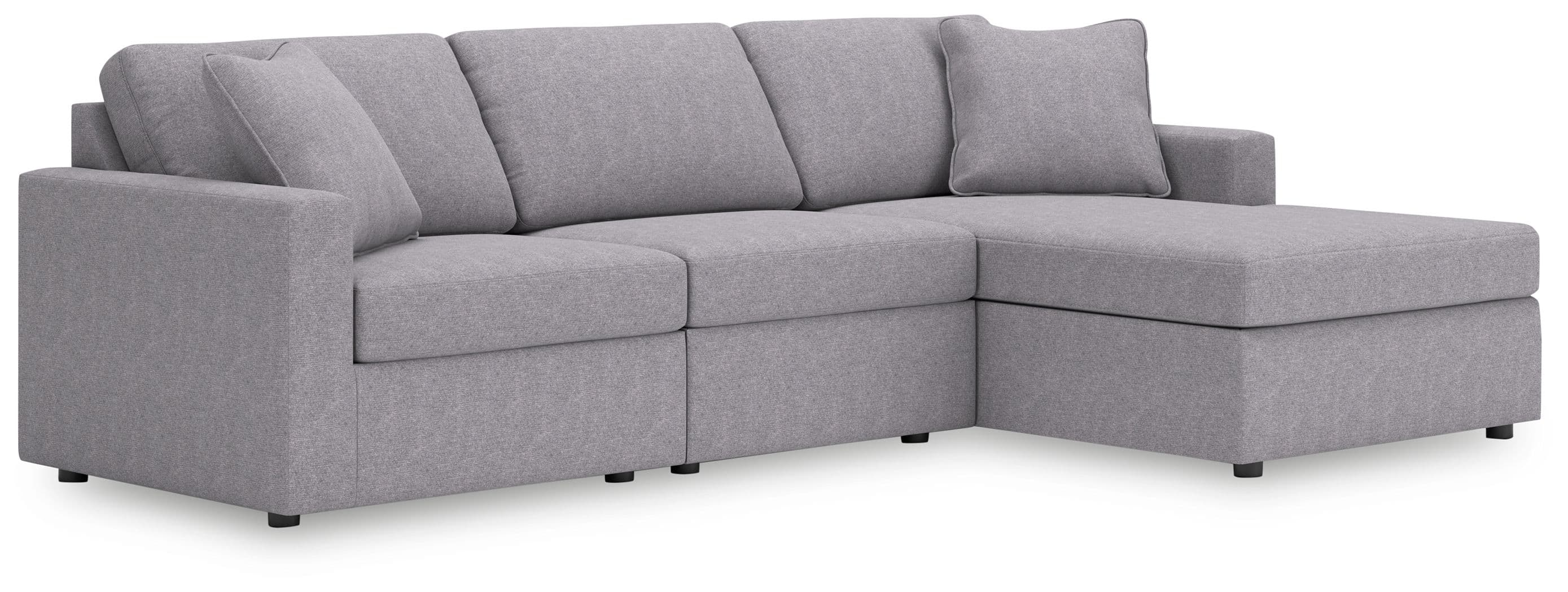 3-Piece Sectional With Raf Corner Chaise