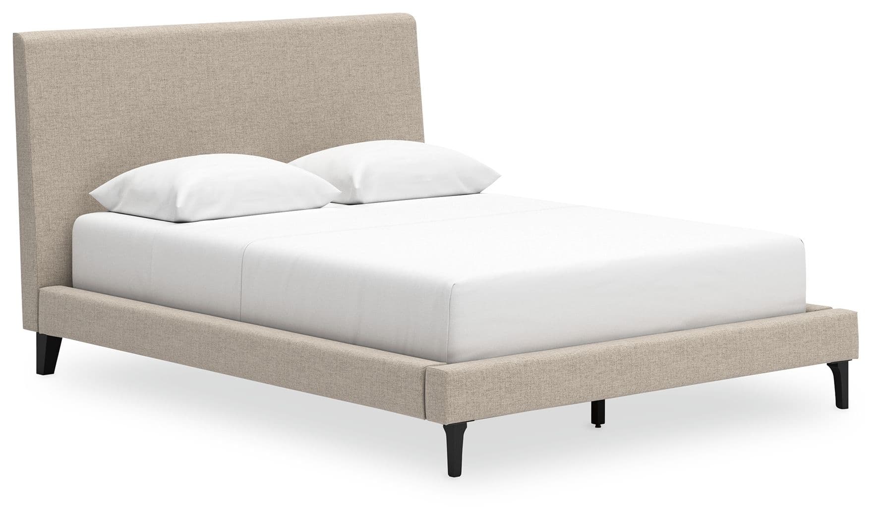 Queen Upholstered Bed with Roll Slats