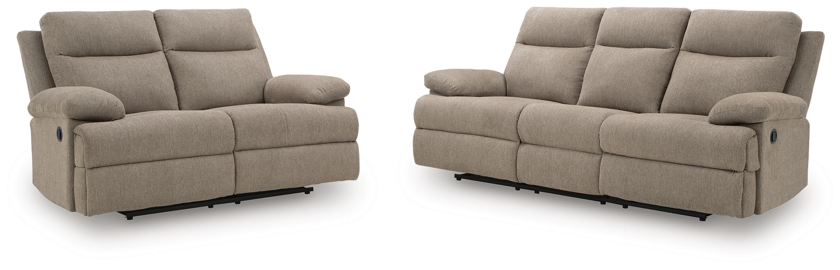 2 Pc. · Reclining Sofa And Loveseat · Mocha